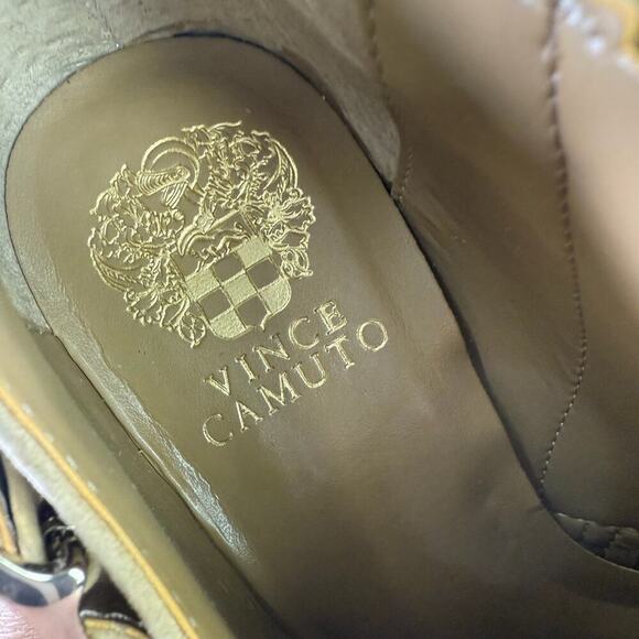 Vince Camuto Kreitha Tan Ankle Boots Women's Size 9 Stiletto Assymetrical Bootie - Picture 9 of 10